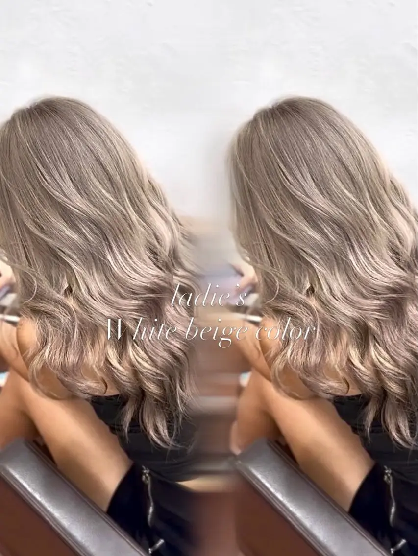 ロング カラー ベージュカラー ブリーチ 透明感カラー ハイトーンカラー ホワイトベージュ ヘアカラー 👑中野区美容師👑 /石塚恒太郎のヘアスタイル