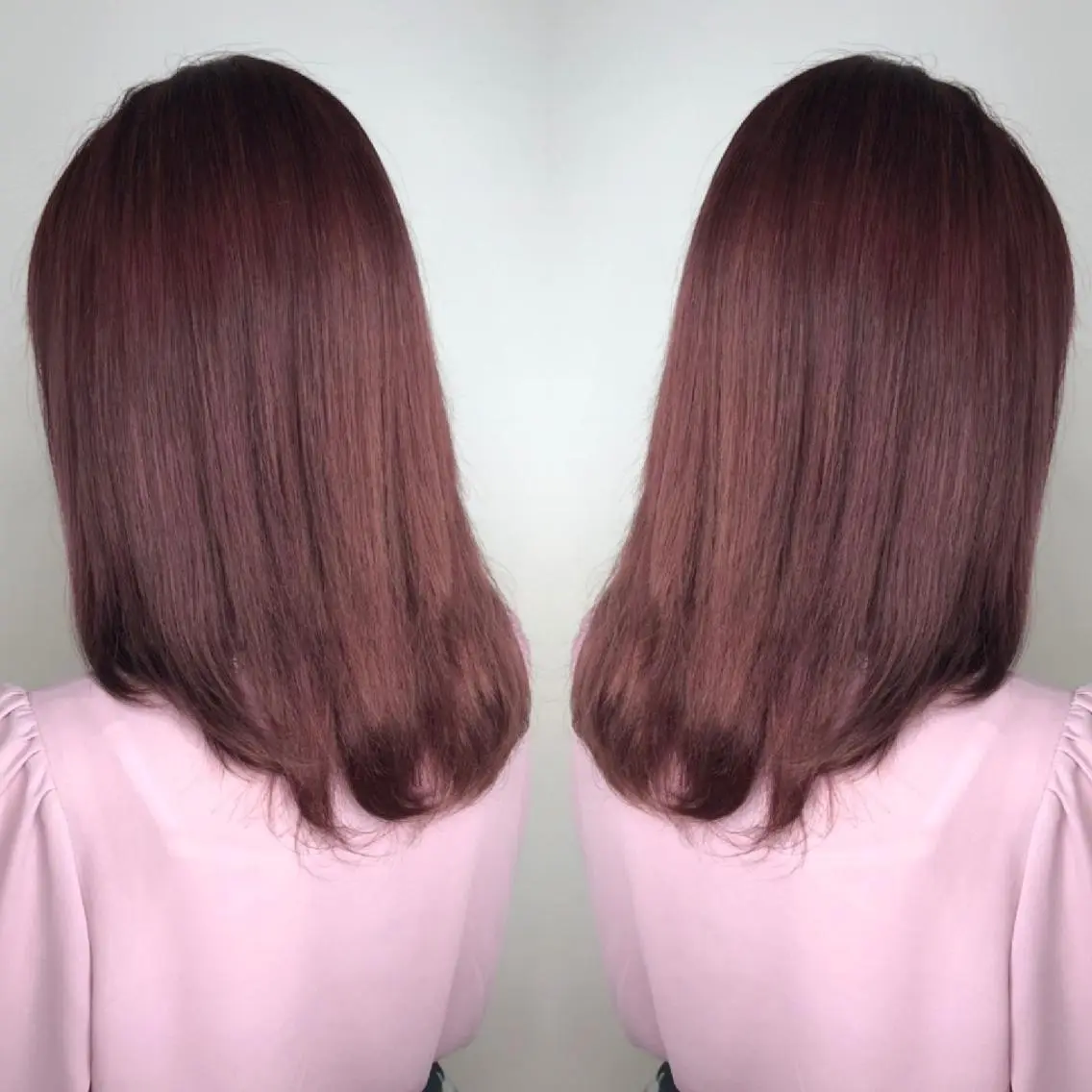 カラー セミロング ダブルカラー 竹内啓太 ボブのヘアスタイル