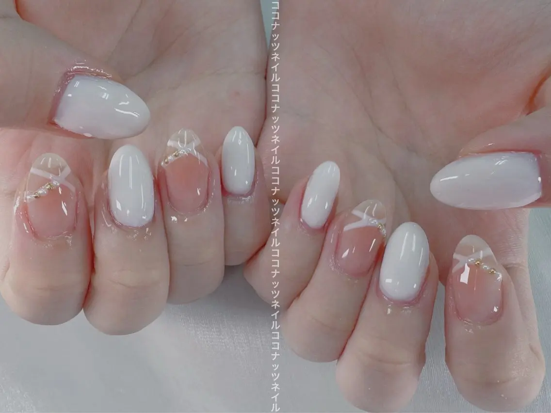 ネイル HOSHINO NAIL_長さだしのネイルデザイン