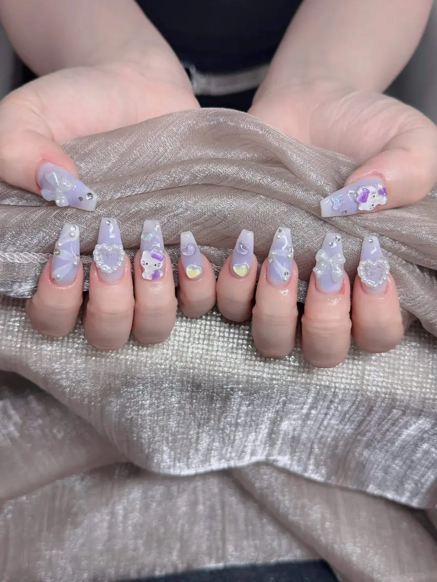 ネイル 韓国ネイル マグネットネイル ワンカラーネイル ネイルチップ Jenn Nail Salonのネイルデザイン
