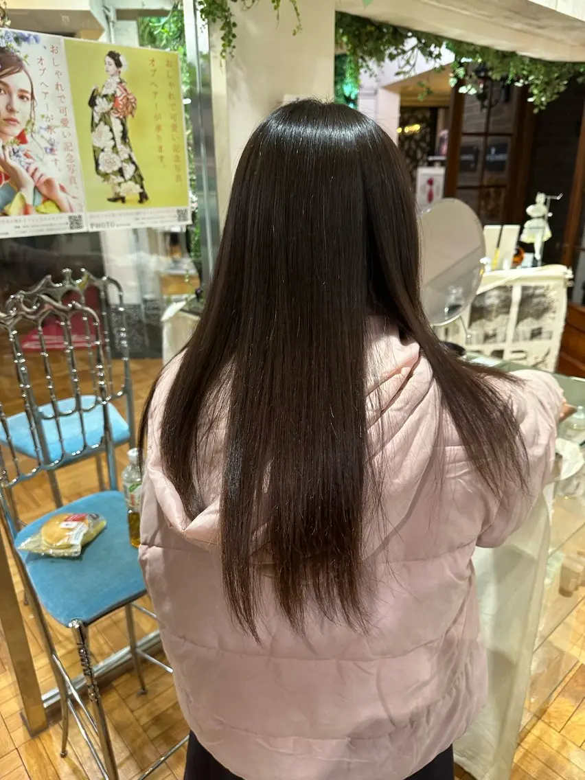 ロング カラー ボブ  レイヤー 髪質改善  相澤晃希のヘアスタイル