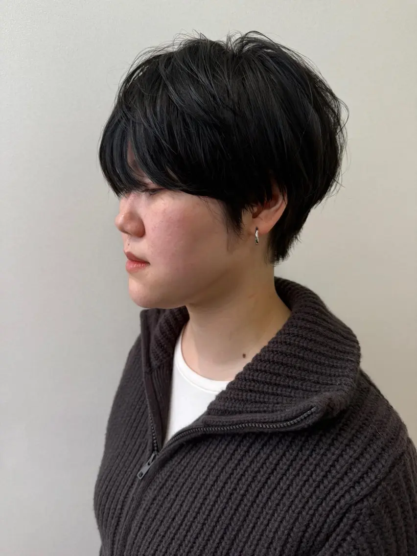 ショート くせ毛 ショートヘア 艶髪カラー& トリートメント　松村のヘアスタイル