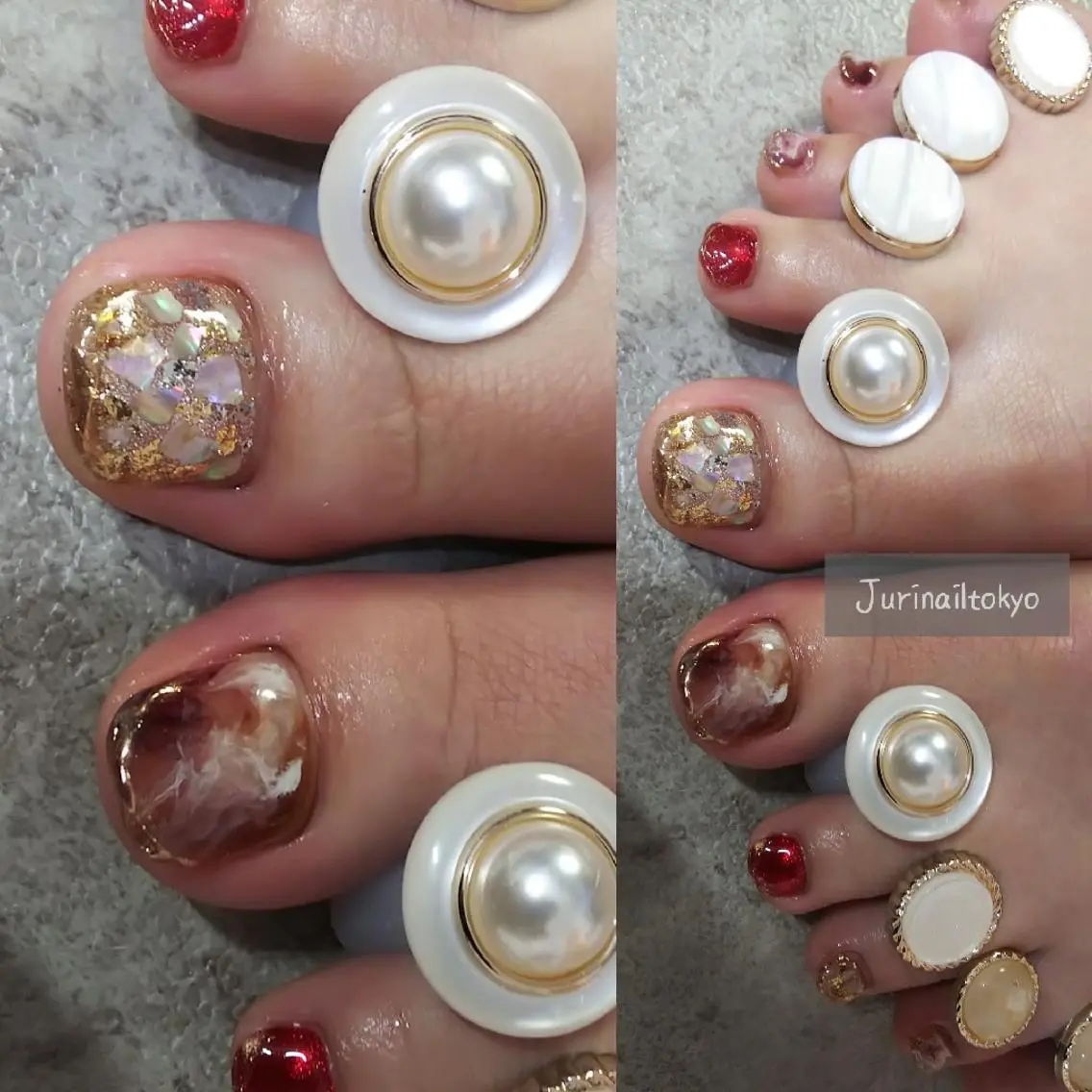 ネイル フットネイル jurinail tokyoのネイルデザイン