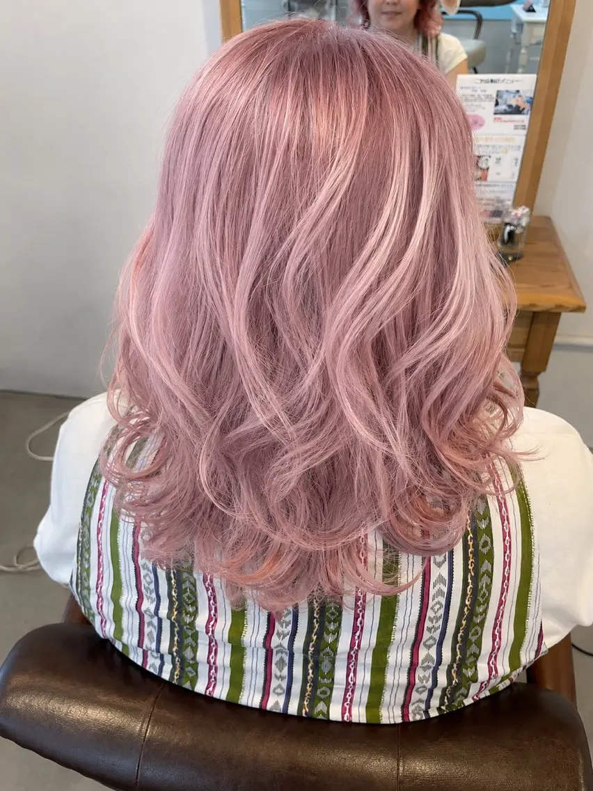ロング ヘアカラー トリートメント 艶髪🫧透明感 💎岡庭春菜🎀のヘアスタイル