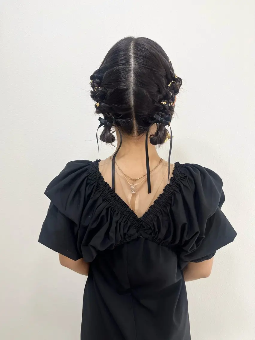 ミディアム ヘアアレンジ ボブ ヘアセットサロン /上坪愛美のヘアスタイル