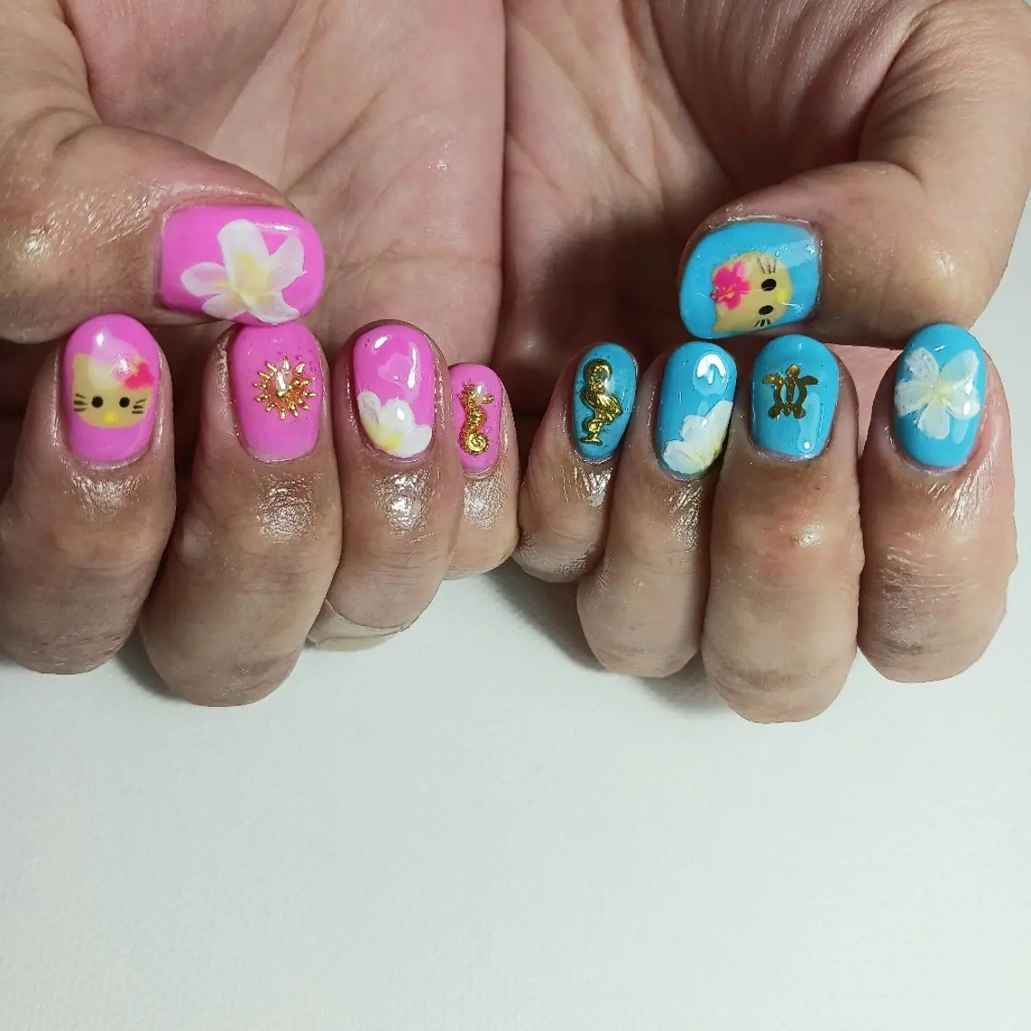 ネイル ジェルネイル 持ち込み 夏ネイル ハンドネイル owlnail /持込みデザイン専門のネイルデザイン