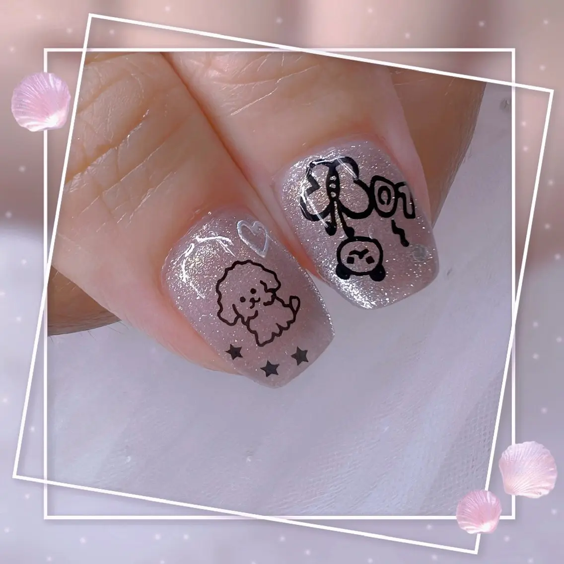 ネイル チークネイル フレンチネイル グラデーション マグネットネイル マグネットフレンチ ハンドネイル Chill Nailsalonのネイルデザイン