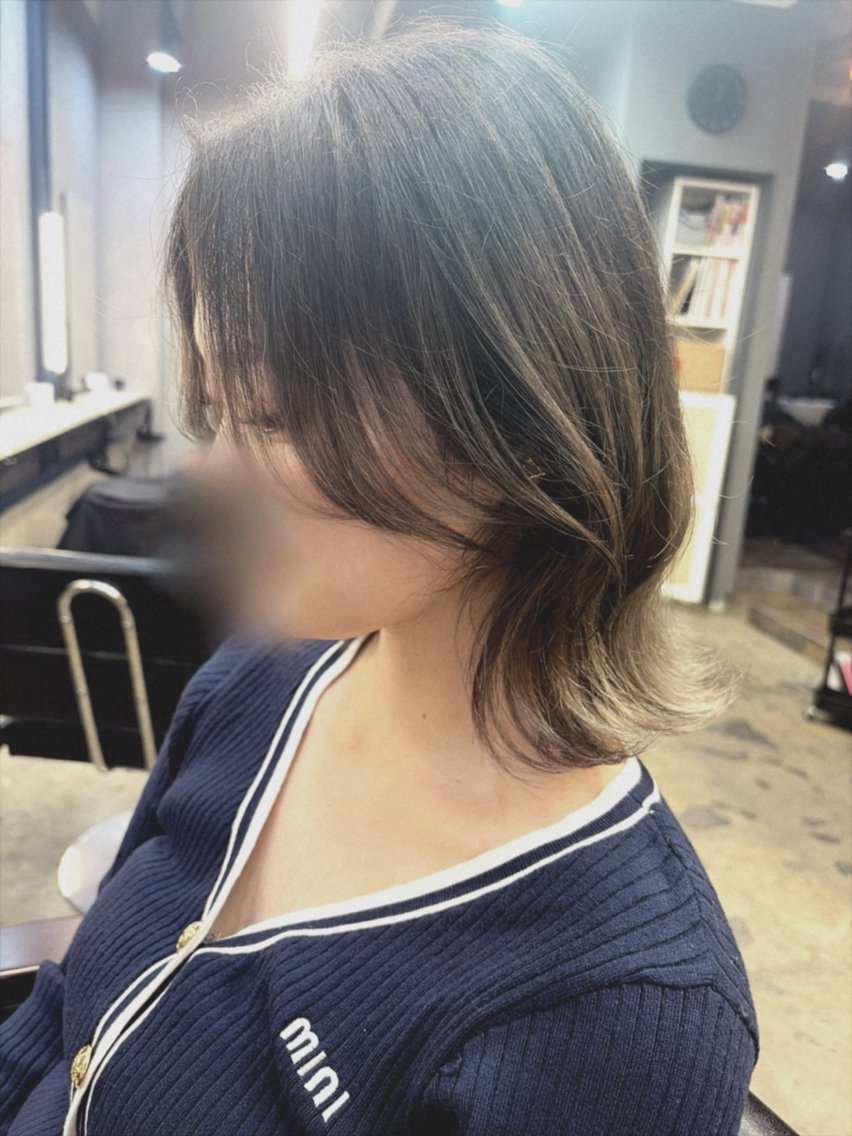 ミディアム ヘアカラー 博多/カナデ/縮毛 カラーモデル募集中のヘアスタイル