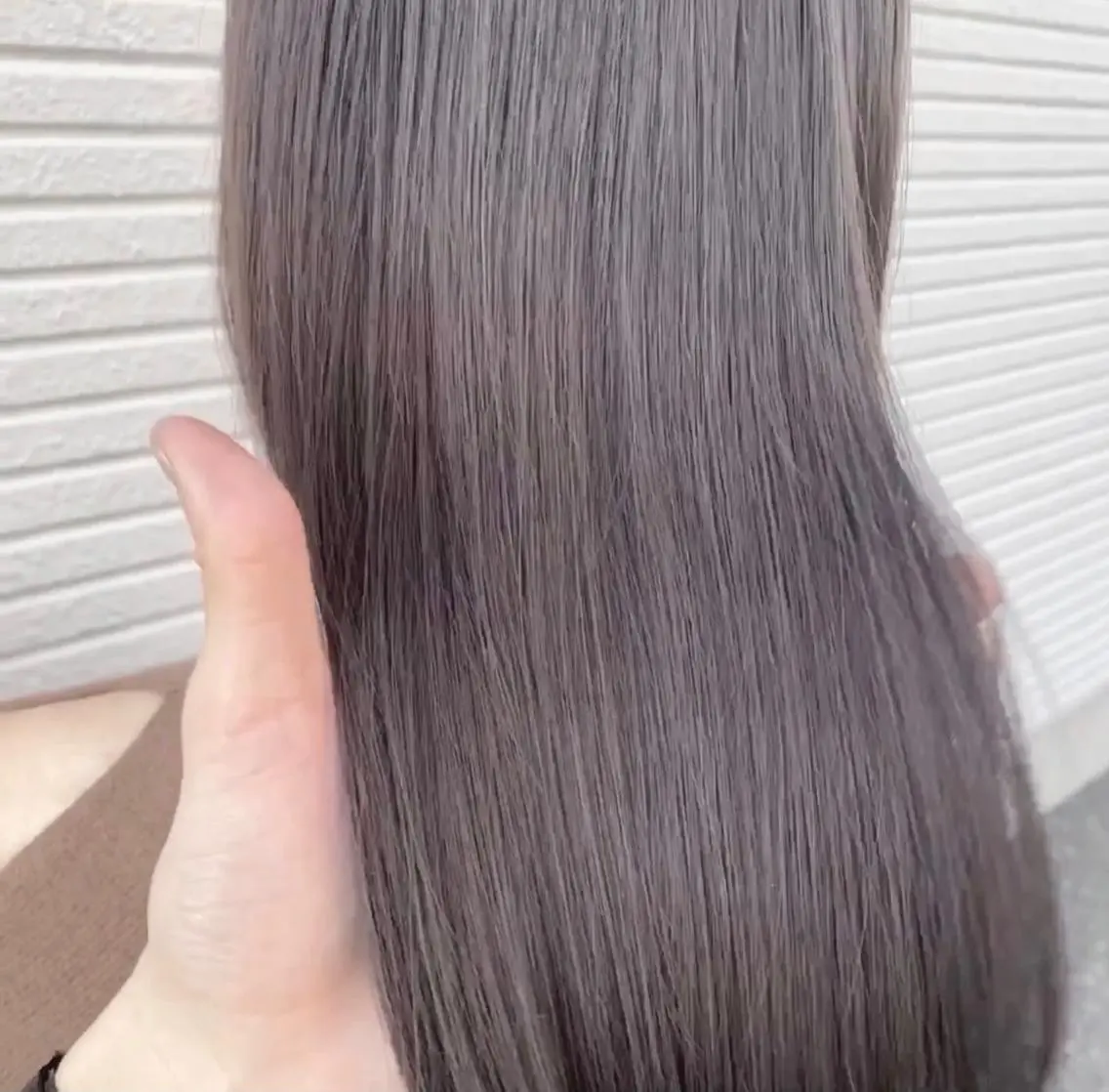セミロング カラー ブリーチ グレージュ ブリーチなしカラー ハイトーン特化💍 chloe💍韓国のヘアスタイル