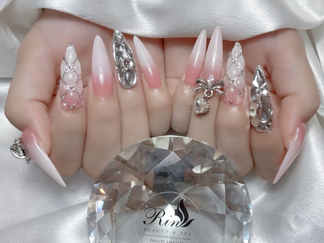 ネイル アニマル柄 べっ甲ネイル ブルー ボルドー ブラウン ハンドネイル Rin Nail 新大久保店のネイルデザイン