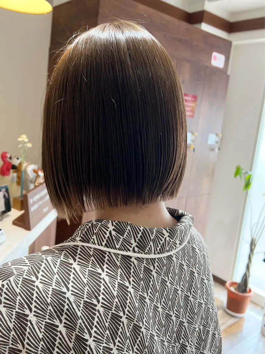 ショート ボブ カット ヘアカラー トリートメント Oishi🦮🐩 10月から産休のヘアスタイル