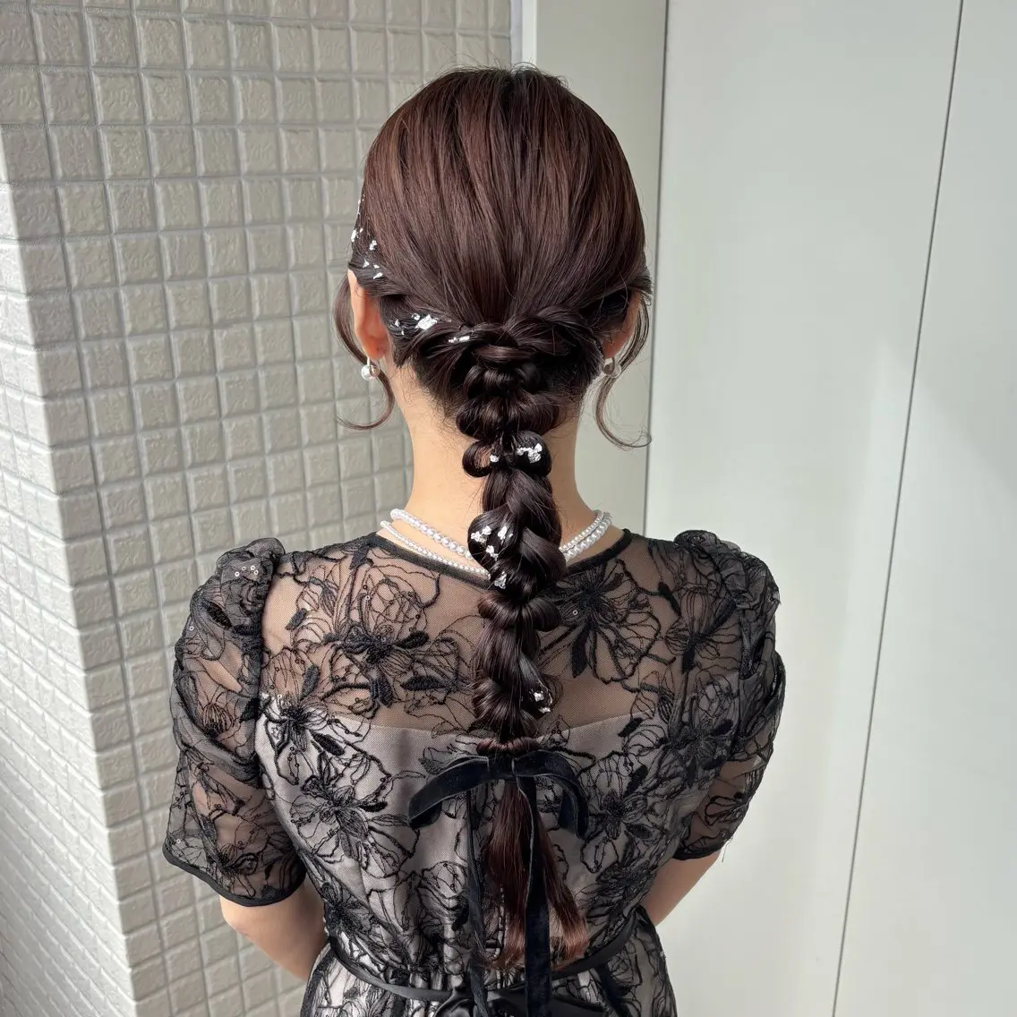 ヘアアレンジ 結婚式・ブライダル ヘアセット 銀座：似合わせカラー オリーブ🫒アレンジのヘアスタイル