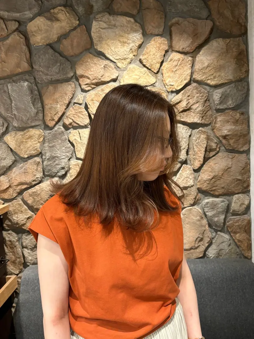 ミディアム ヘアカラー トリートメント 小玉 唯依のヘアスタイル