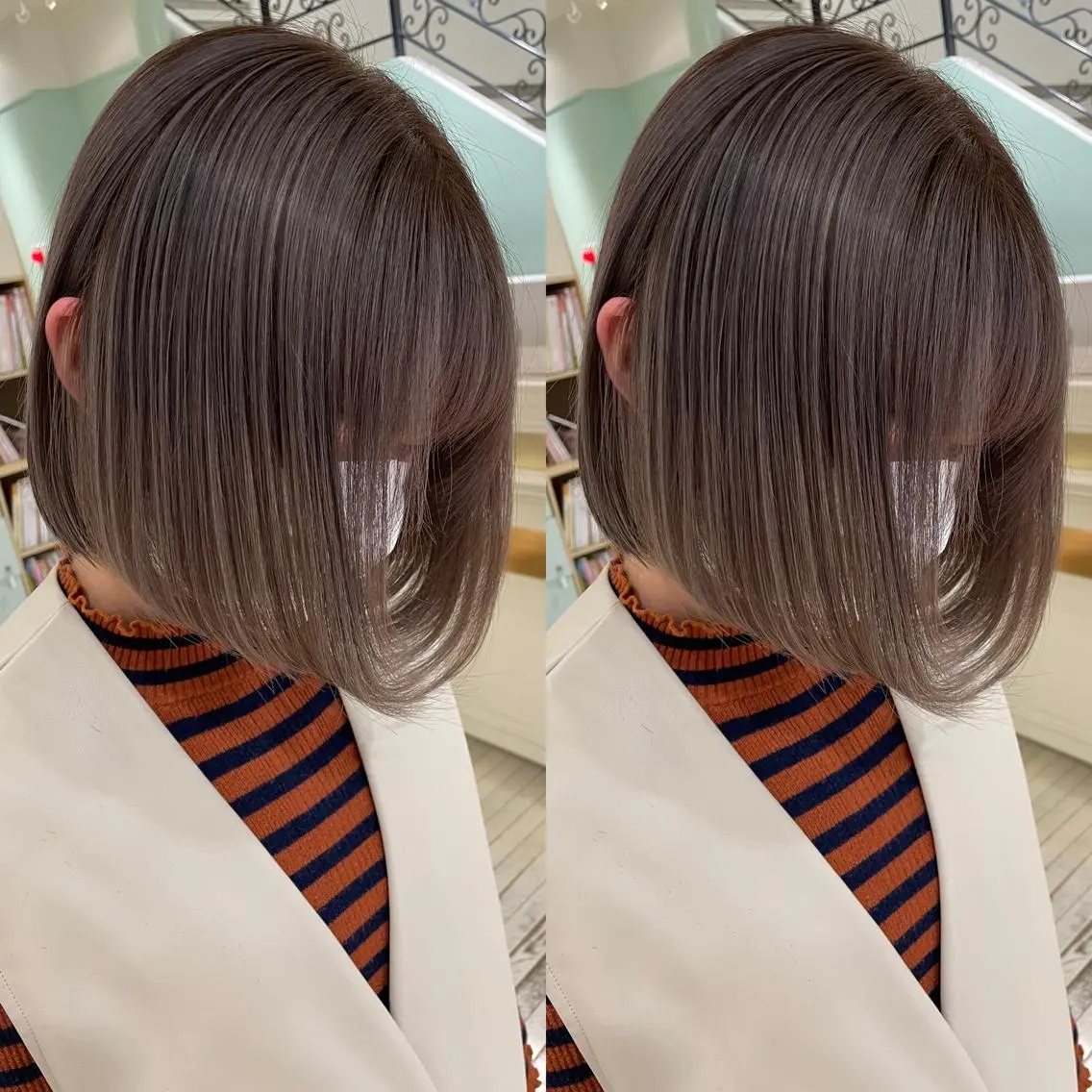 ミディアム カラー 透明感カラー 💜ハイトーン💛 マジカルかいちゃんのヘアスタイル