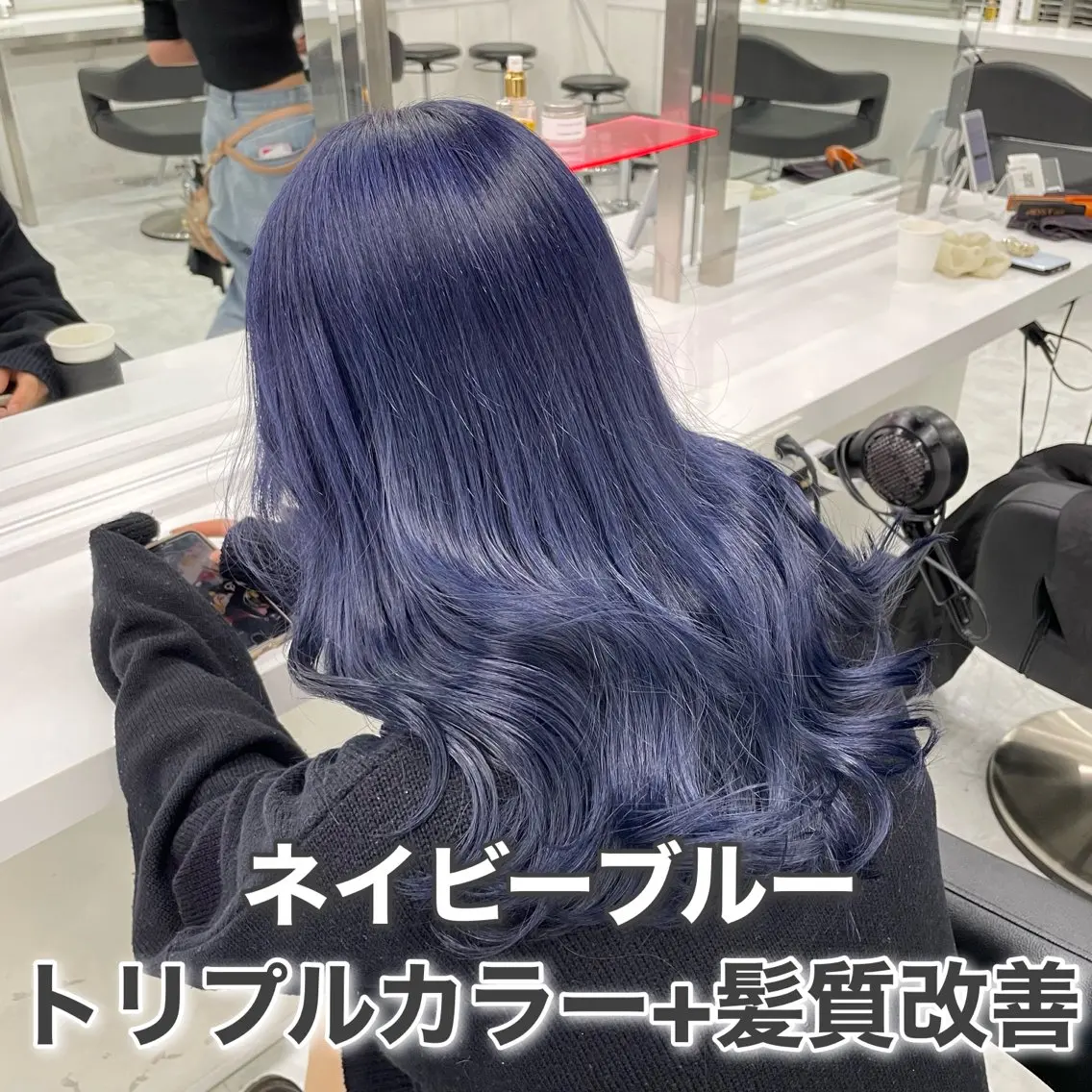 ロング カラー ラベンダー💜 グレージュ🩶のヘアスタイル