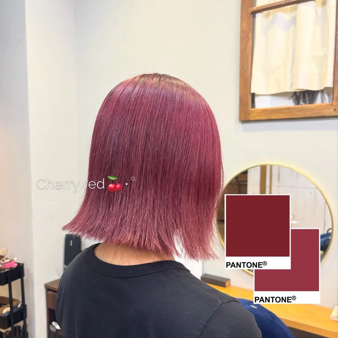 ショート カラー ピンクカラー レッドカラー ruup Rell スズカのヘアスタイル