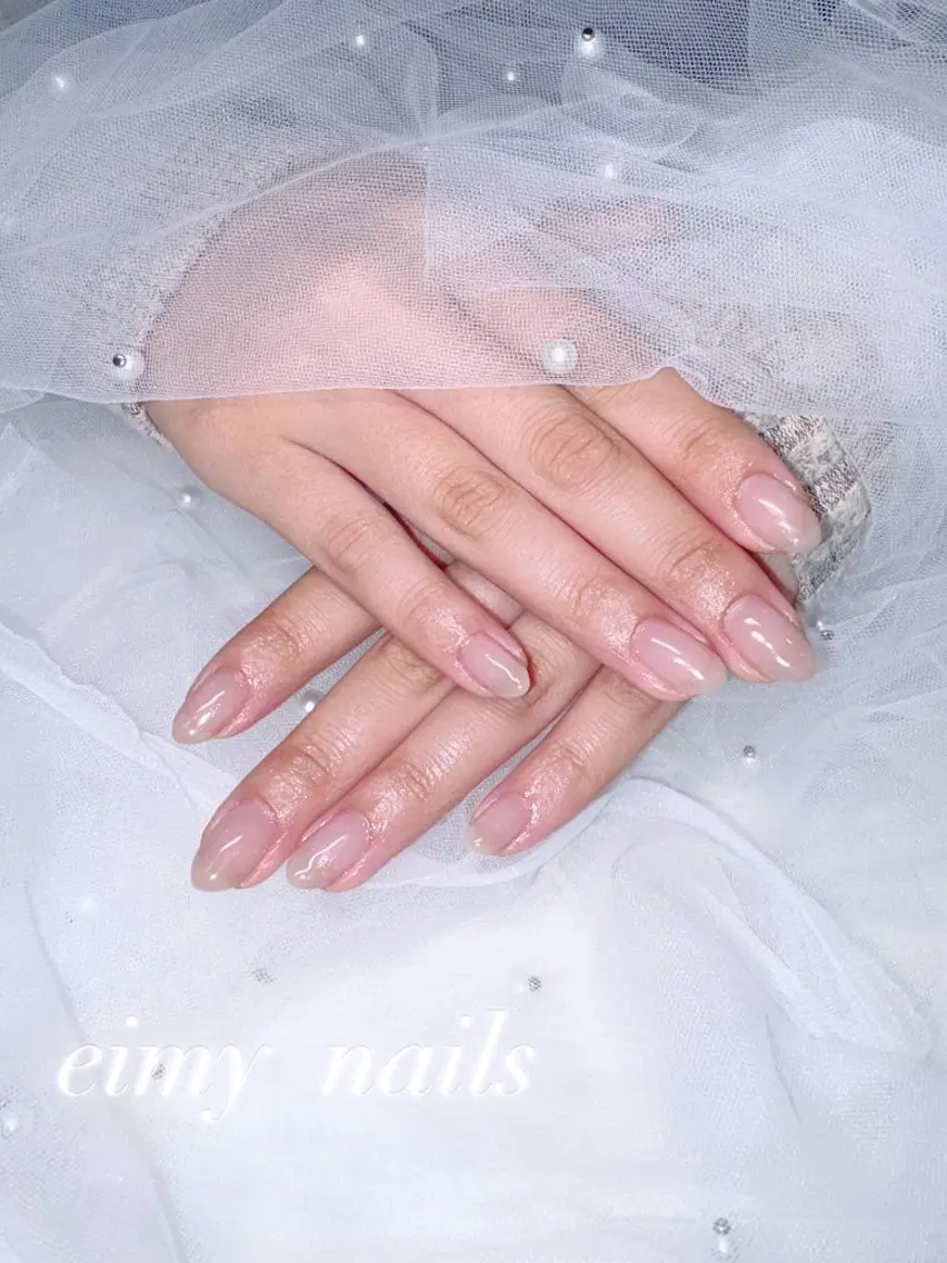 ネイル ワンカラーネイル ピンク ピンクベージュ ハンドネイル eimy nails♡のネイルデザイン