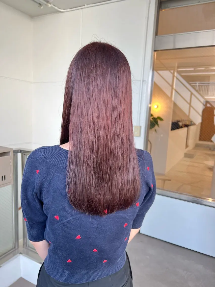 ロング ヘアカラー トリートメント yu koのヘアスタイル