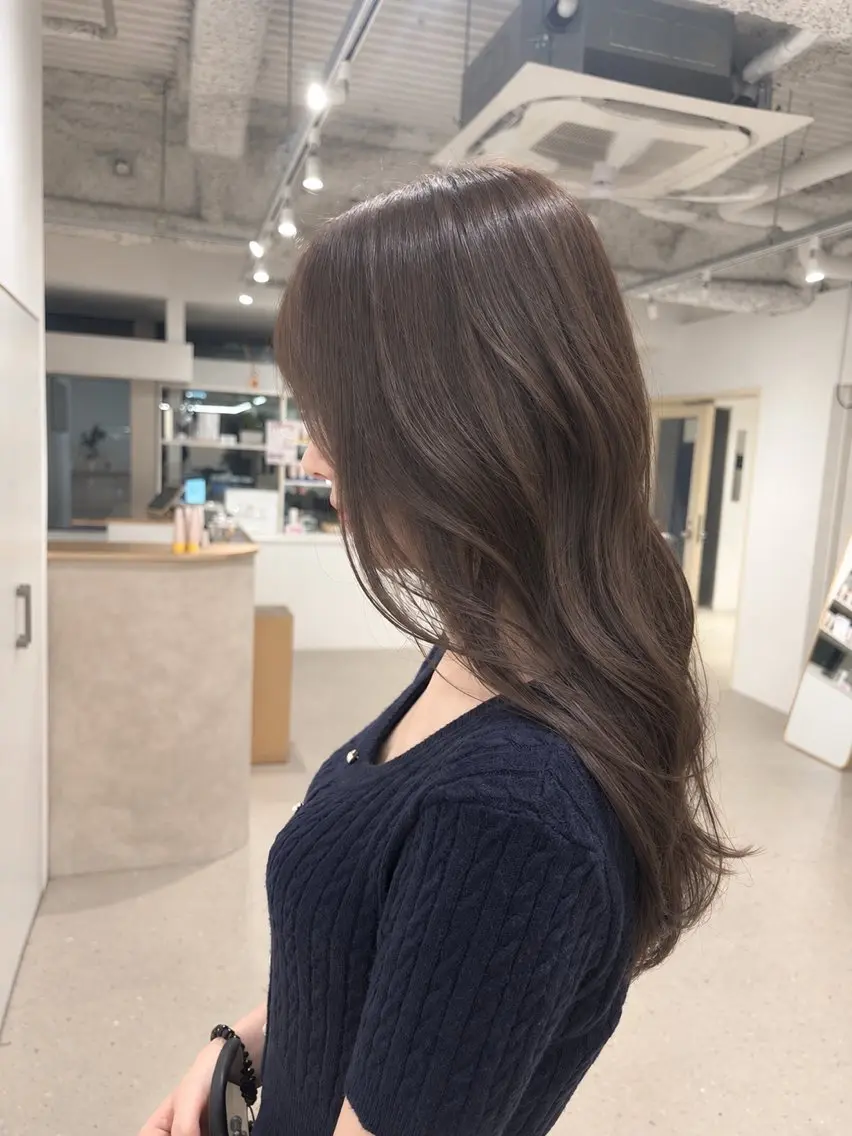 カラー ベージュカラー ヘアカラー 松本 ゆらのヘアスタイル