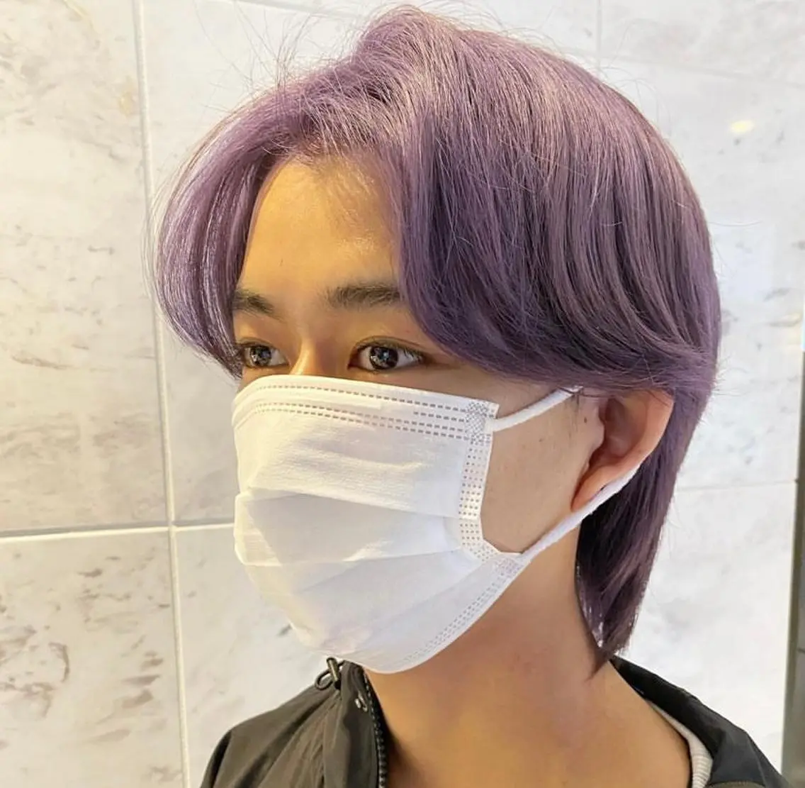 ショート カラー ラベンダーカラー ユ カのヘアスタイル