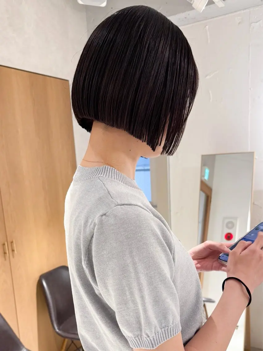 ショート カラー カット ヘアカラー トリートメント 似合わせボブ×地毛風 縮毛矯正❕ayanaのヘアスタイル