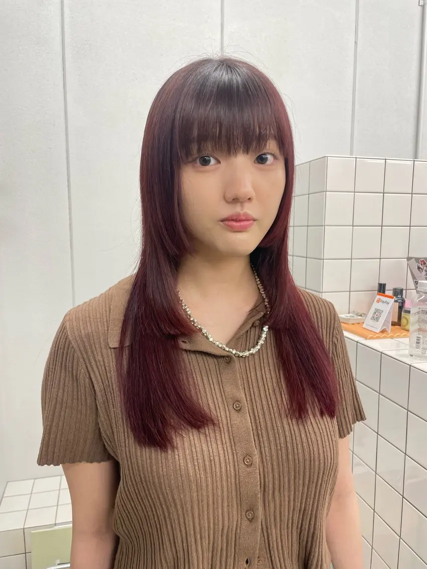 セミロング カラー カット ヘアカラー トリートメント 関 京磨のヘアスタイル
