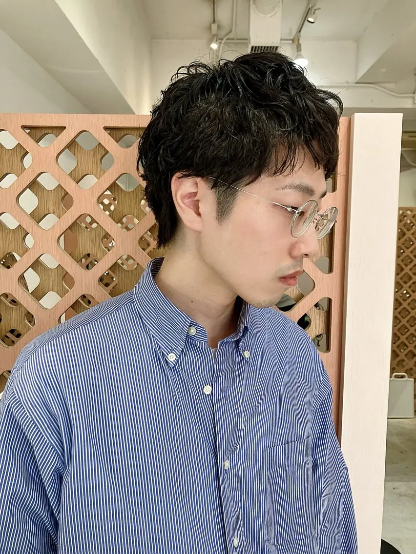 ショート パーマ ニュアンスパーマ スパイラルパーマ カット パーマ 川間 将彦のヘアスタイル