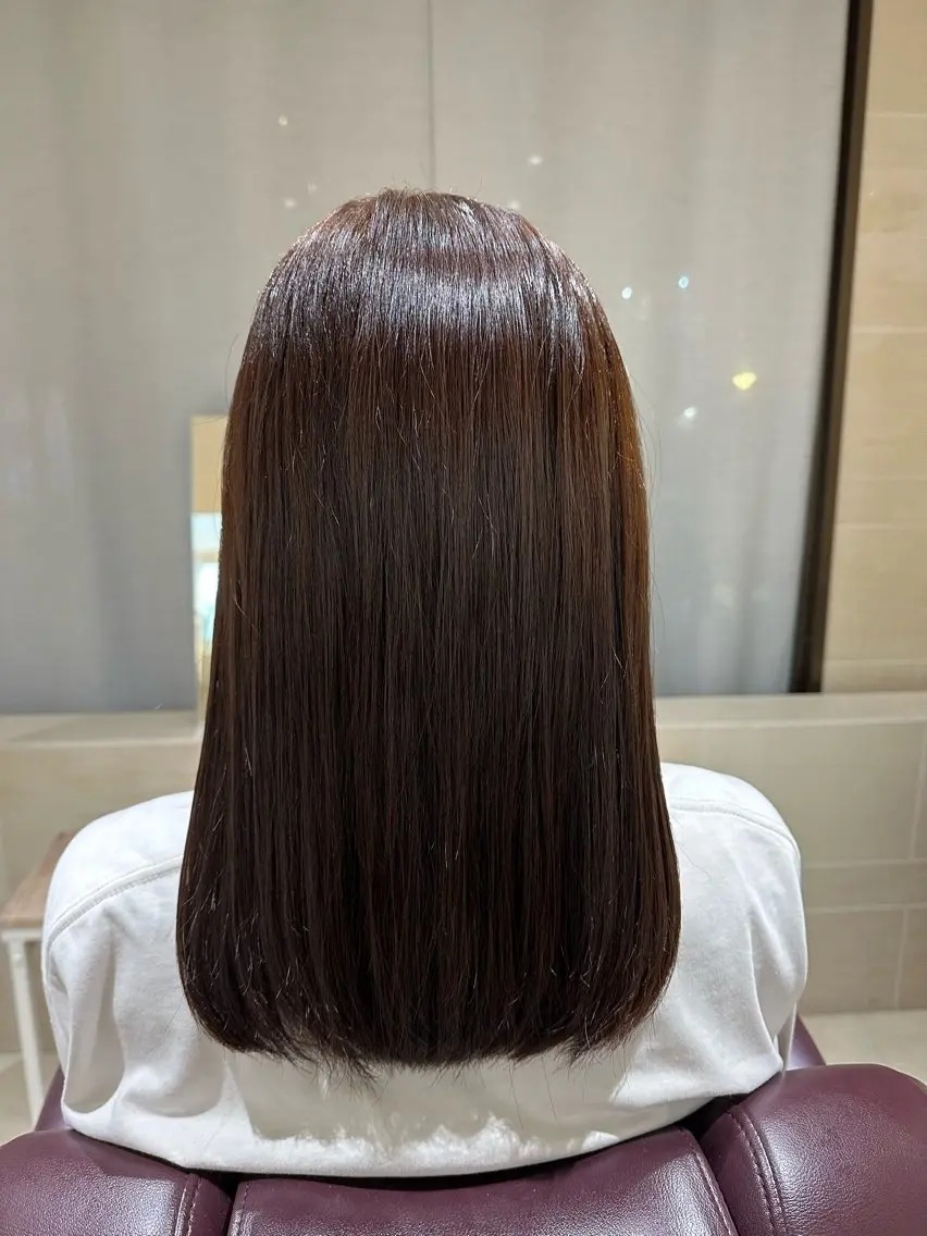 ロング カラー アッシュ 近藤 李香のヘアスタイル