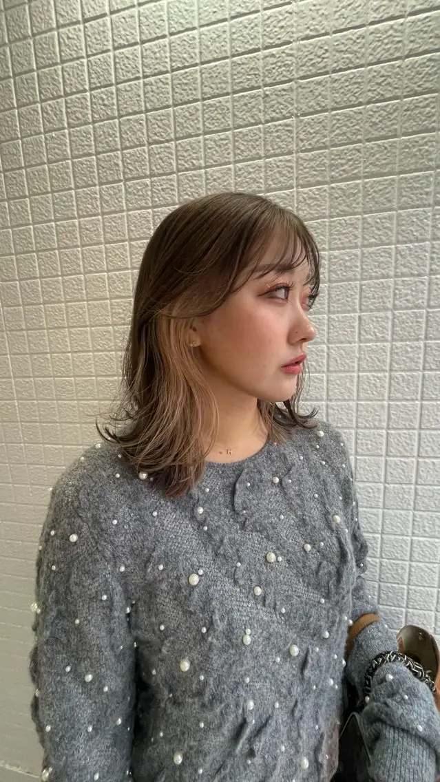 ミディアム 💍モテる艶髪 透明感カラー💖のヘアスタイル