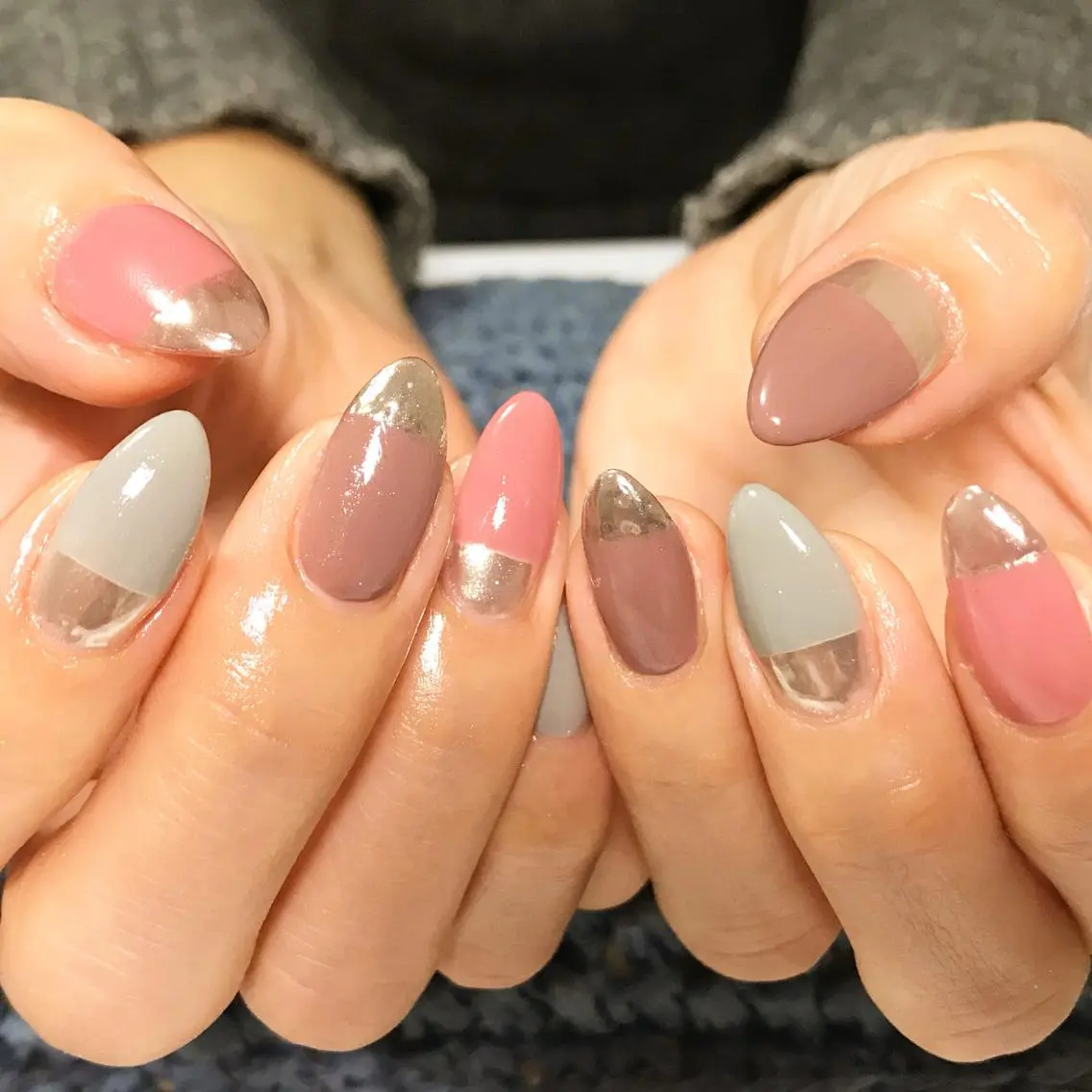 ネイル フットネイル フレンチネイル ミラーネイル シンプルネイル 春ネイル nail fufla ♡yamane♡のネイルデザイン