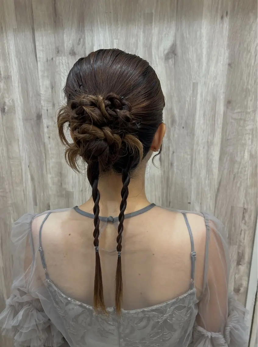 ヘアアレンジ ヘアセット ヘアメイクネイリスト hidemi中目黒のヘアスタイル