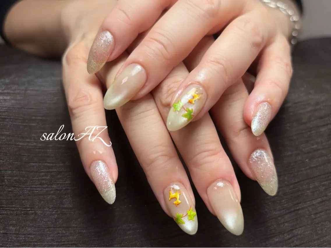 ネイル アートネイル 長さ出し フットネイル フレンチネイル ジェルネイル ハンドネイル salon AZのネイルデザイン
