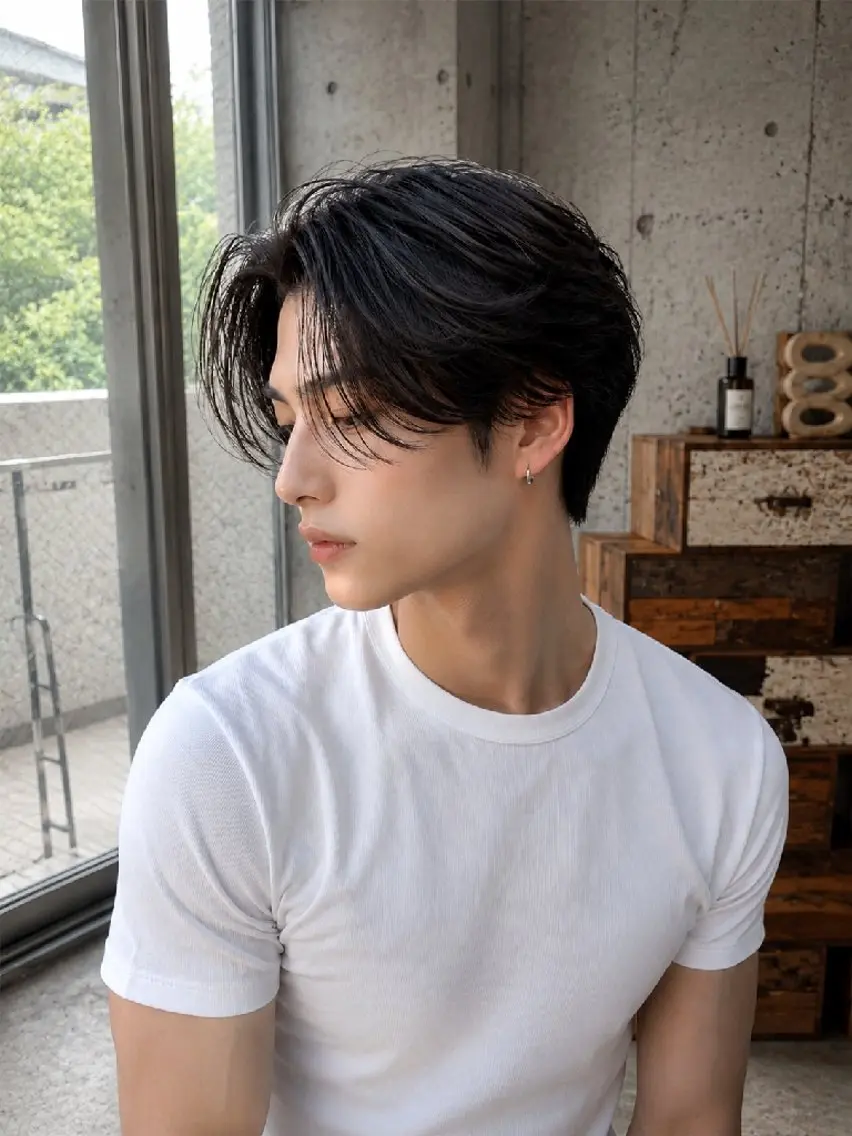 ミディアム カット 渋谷メンズ特化 田中のヘアスタイル