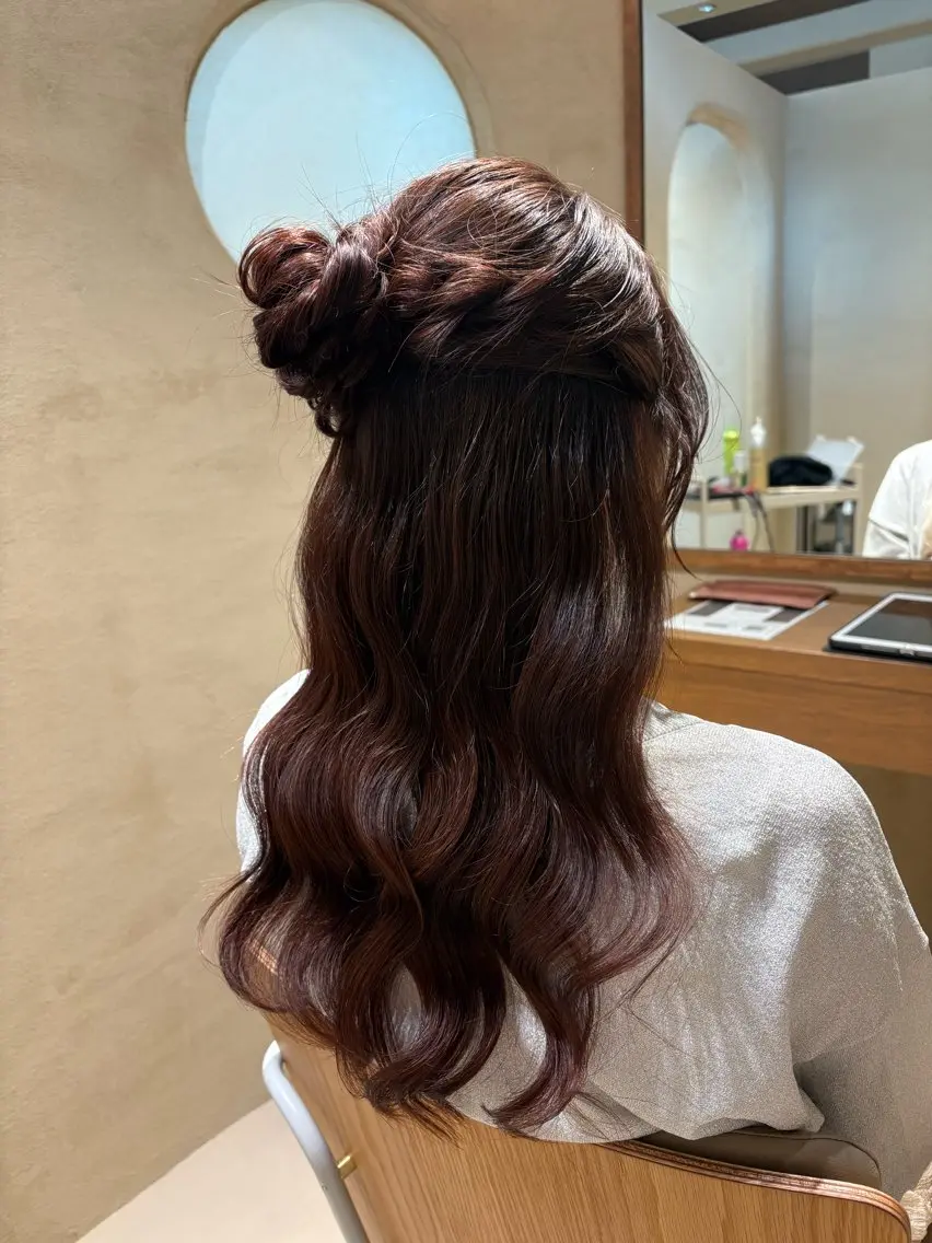 ロング ヘアセット メンズ／顔周りカ ット中目黒akaneのヘアスタイル