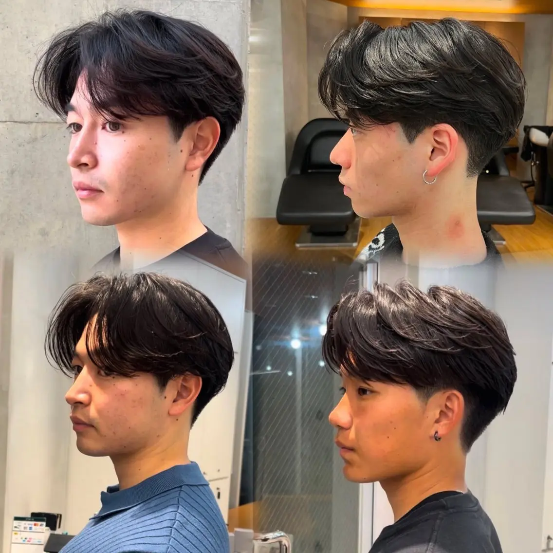 ショート パーマ メンズ メンズパーマ ニュアンスパーマ パーマ 透明感カラー 💋🩷りなのヘアスタイル