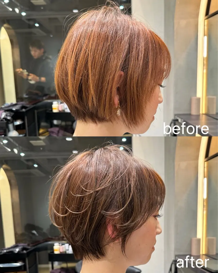 ショート ショートヘア カット ヘアカラー トリートメント ヘッドスパ 縮毛矯正/レイヤー taiga🐯のヘアスタイル
