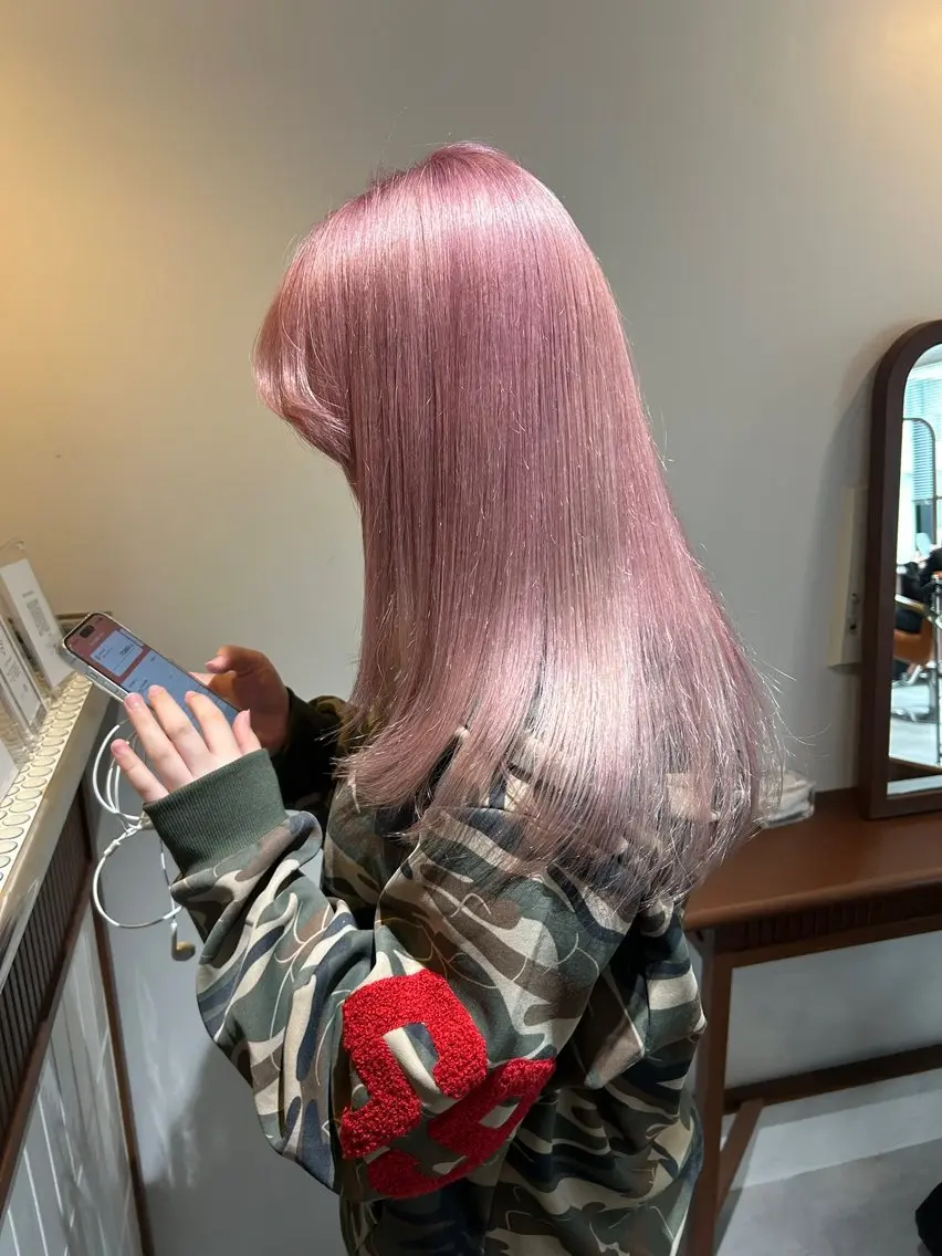 セミロング カット ヘアカラー レイヤーカット🍃 カネコのヘアスタイル