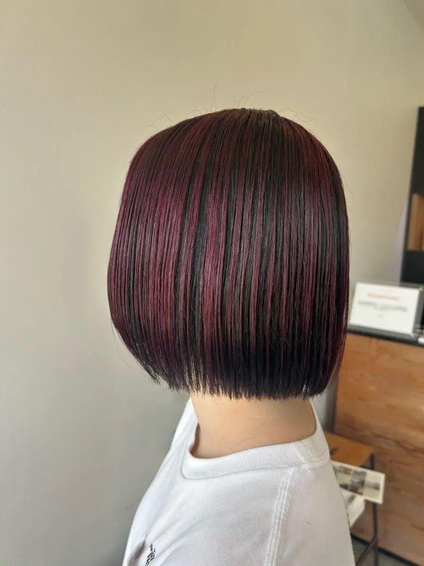 ショート カラー デザインカラー レッドカラー カット plus HAIR いずみのヘアスタイル