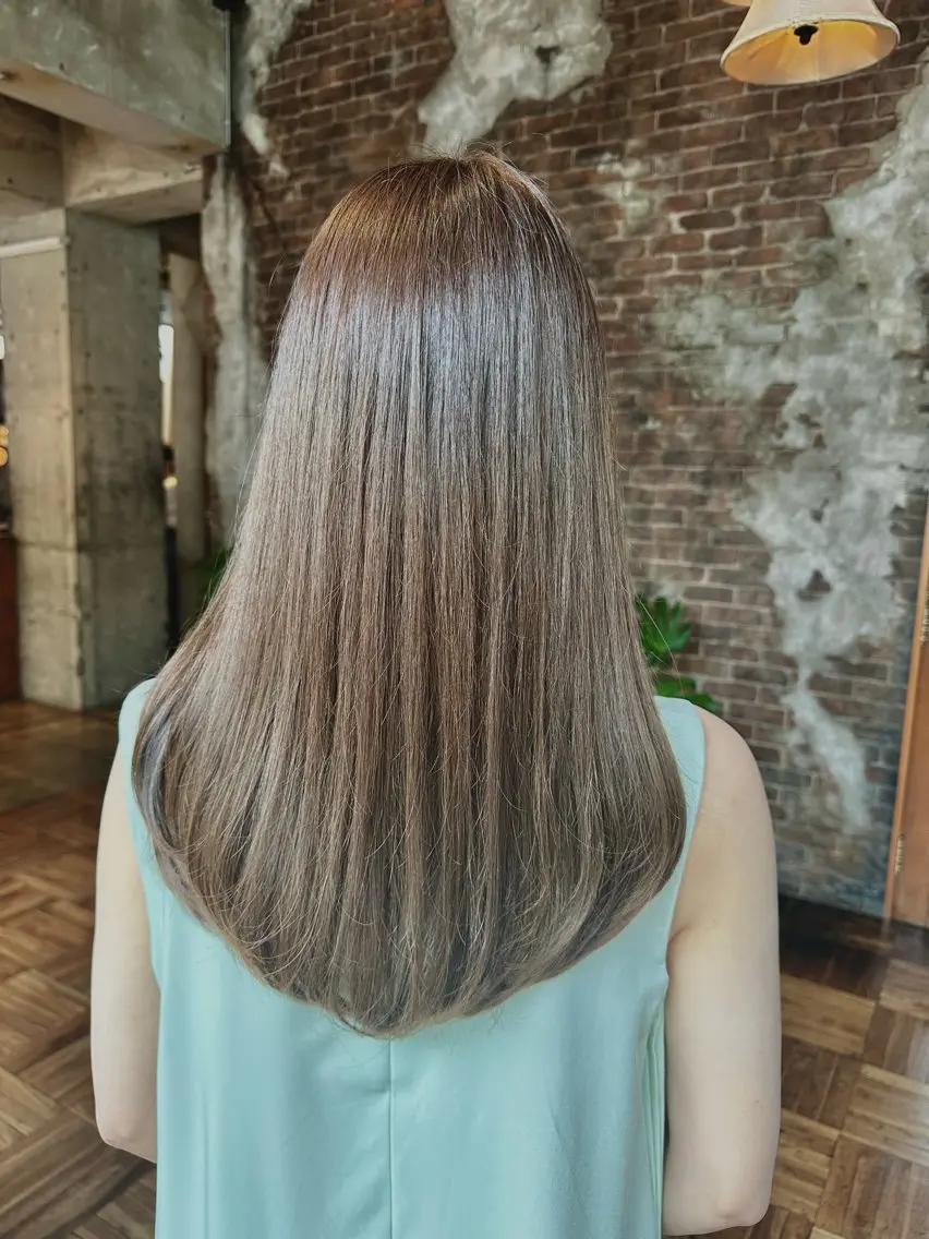 ロング カラー カット ヘアカラー トリートメント 韓国レイヤー✨ yasuko銀座のヘアスタイル