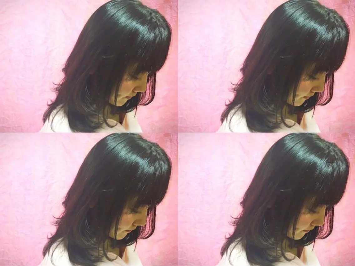 ミディアム セミロング カラー boutique misakiのヘアスタイル