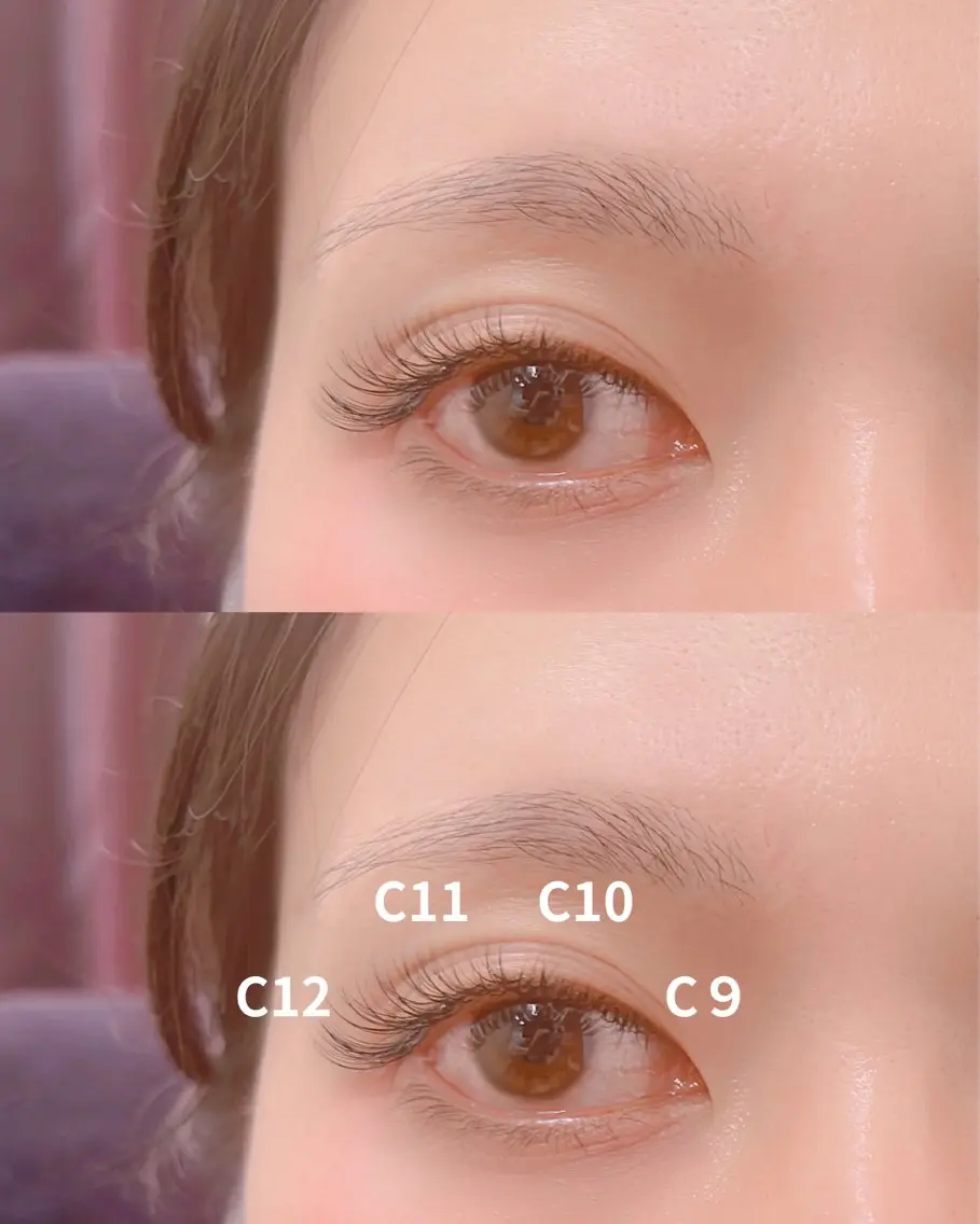 マツエク・マツパ バインドロック Cカール 目尻長め Pure Soul Eyelashのマツエク・マツパデザイン