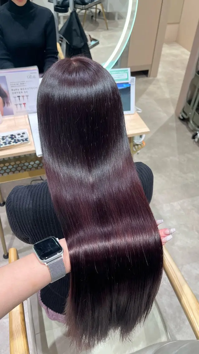ロング カラー ヘアカラー トリートメント 🎀暖色カラー/ ハナ🎀のヘアスタイル