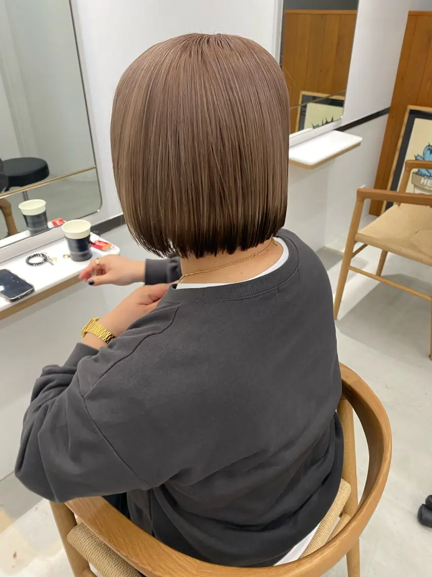 ショート カラー カット ヘアカラー 心斎橋/デザインカラ ー/海外風/ナツミのヘアスタイル