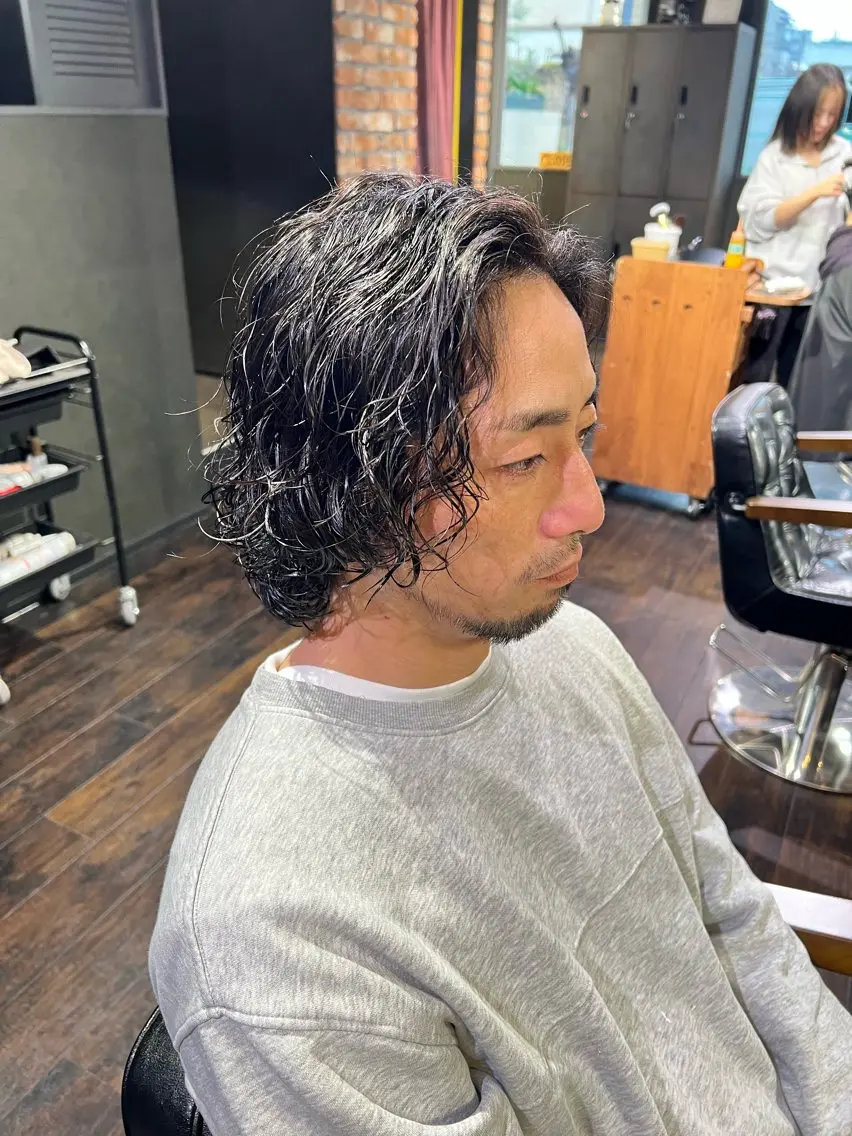 ミディアム パーマ カット パーマ Love&Hair Breit/下川のヘアスタイル