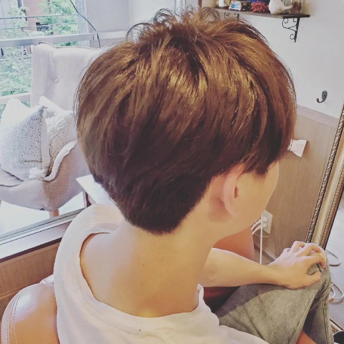 ショート メンズ カラー アディクシーカラー ブルーカラー 外国人風カラー spa hair ark 富井直美のヘアスタイル