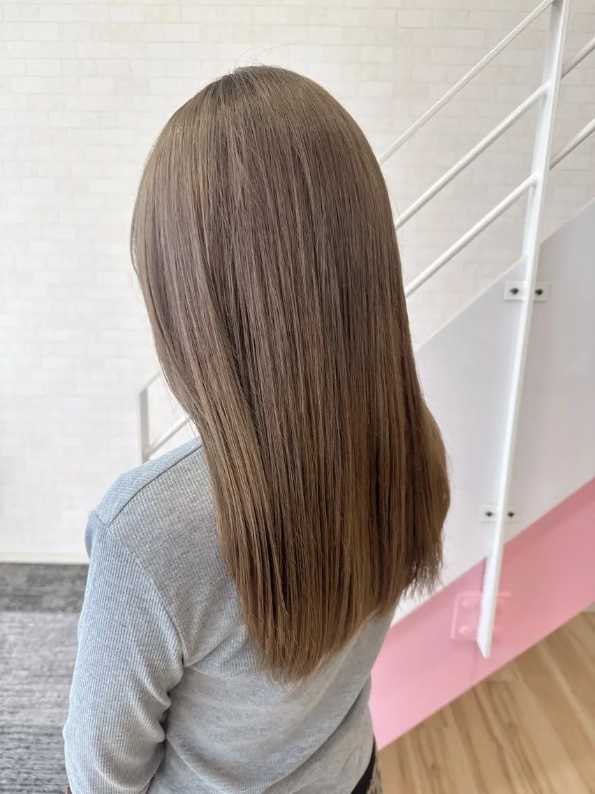 セミロング ヘアカラー トリートメント MILLIA滑川店/ みきやのヘアスタイル