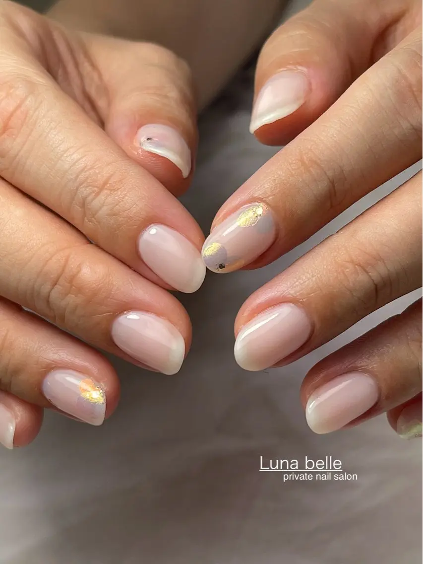 ネイル アートネイル オーロラネイル フラワーネイル シンプルネイル ハンドネイル LUNA BELLEのネイルデザイン