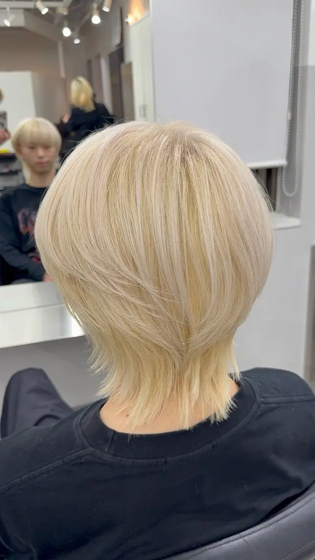 ショート カラー ヘアアレンジ ヘアカラー トリートメント ✨錦糸町ブリーチ/ ホワイトカラー皇気✨のヘアスタイル