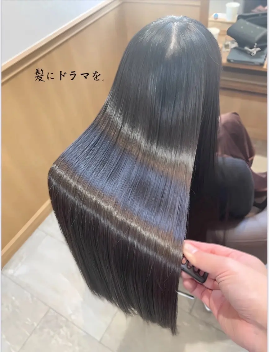 ロング 縮毛矯正 髪質改善/ストレート パーマ長久手/ひかるのヘアスタイル