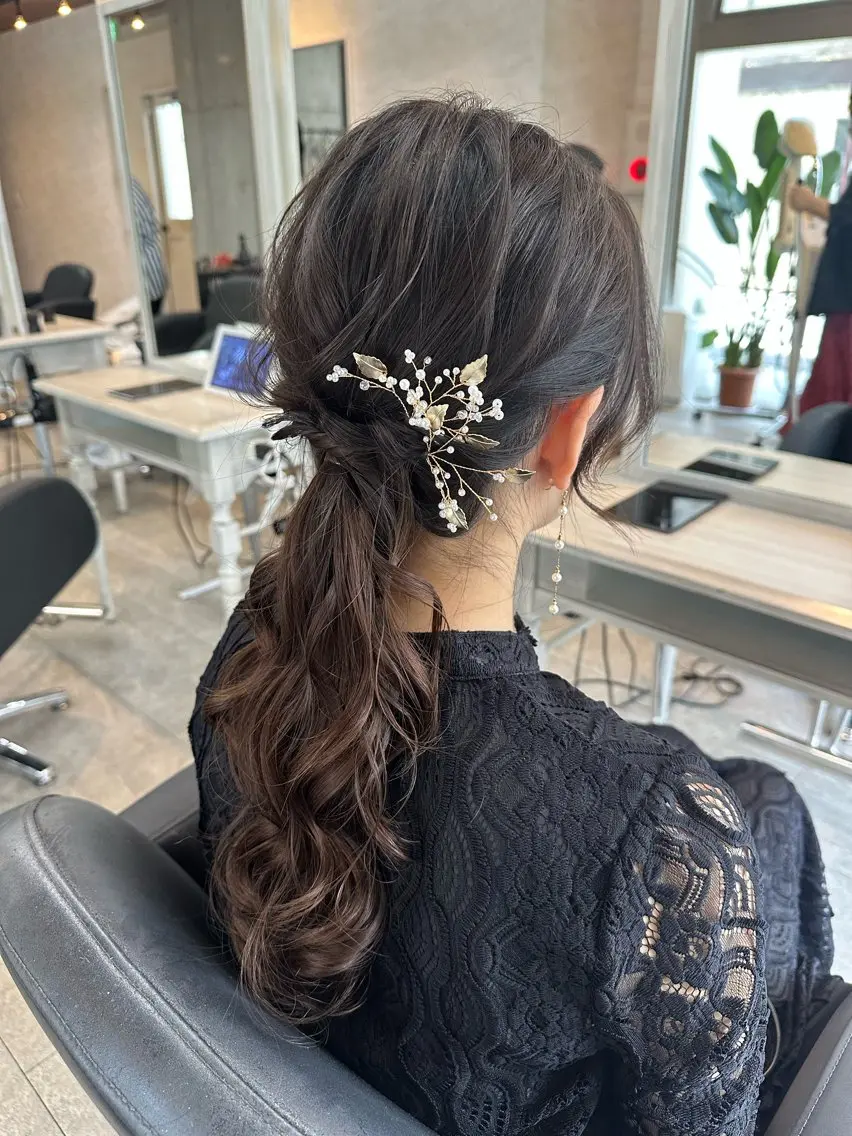 ロング ヘアアレンジ はやしほのか｜ ヘアセット×カラーのヘアスタイル